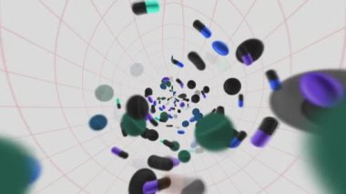 Tünel içinde soyut Dijital İlaç Sanatı