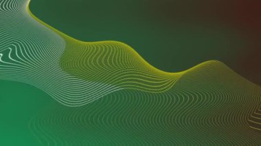 Soyut Yeşil ve Sarı Dalga Deseni