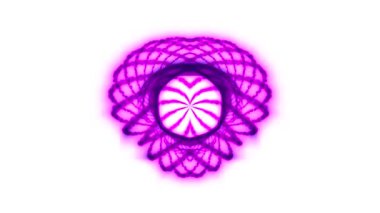 Soyut Mor ve Beyaz Dairesel Desen