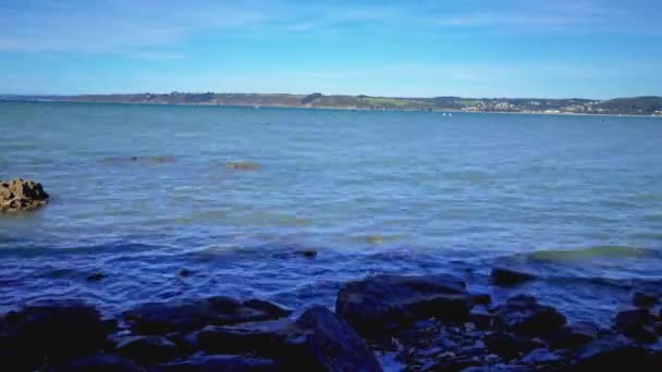 Динамічне Прибережне Життя Бретані Подорож Пляжі Хвилі Приморський Шарм — стокове відео