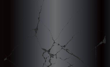 Çatlamış beton dokusuna sahip lüks siyah metal gradyan arka plan. Vektör illüstrasyonu