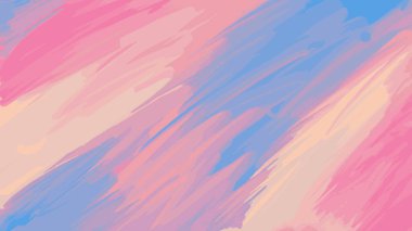 Soyut arkaplan, doku. Hassas kremsi sarı pembe renkte fırça darbeleri. Pürüzsüz akış ve renk karışımı, renk sıçraması. Vektör. Tasarım, kapak, baskı için.