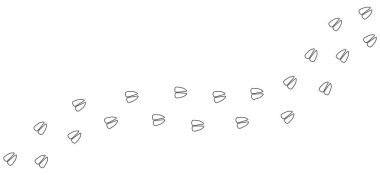 Beyaz ayak izleri at, inek, keçi, koyun, geyik, geyik, kardaki antilop. Artiodactyl toynaklar. At izleri. Vahşi at sürüsü. Birleşme. Vektör izole edildi. Hayvan dükkanı, baskı, tekstil oyunu