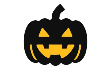 Tehditkar bir sırıtışla vektör Jack-o-Lantern. Cadılar Bayramı balkabağı çizimi. Beyaz arka planda izole edilmiş. Cadılar Bayramı konsepti, şenlikli dekor, sonbahar kutlaması, ürkütücü sembol, Ekim geleneği. Simge