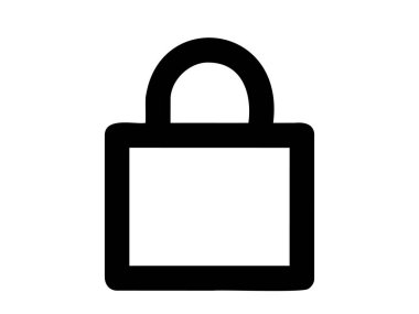 Siyah çanta ikonu. Basit bir alışveriş çantası çizimi. Minimalist tasarım. Logo, resim, imza, baskı. Grafik tasarım şablonu. Beyaz arkaplanda izole edilmiş