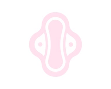 Kanatlı hijyenik pedler. Hijyenik peçetelerin resmi. Beyaz arka planda izole edilmiş kadın hijyen pedleri. Regl tedavisi kavramı, kişisel hijyen. Tasarım ögeleri