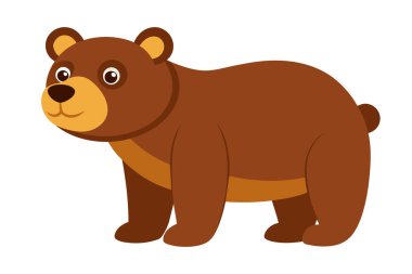 Kahverengi oyuncak ayı beyaz arka planda izole edilmiş. Tatlı çizgi film bebek pelüş ayısı. Çocuk oyuncakları, çocukluk, eğlence, oyun, oyun zamanı. Yazdır, simge, tasarım ögesi