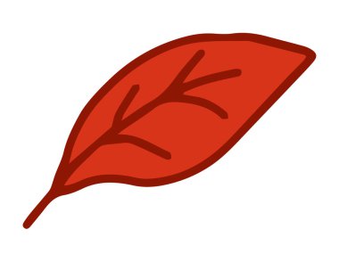 Kırmızı yaprak beyaz arkaplanda izole edilmiş. Sonbahar konsepti, doğa, botanik illüstrasyon, minimalist tasarım. Doğa, mevsimlik, sonbahar sembolü. Tasarım ögesi