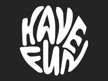 Beyaz Siluet İfade Tipografisi Siyah Arkaplan 'da izole edildi. Oyuncu Tasarım, Modern Harf Sanatı, Pozitif Mesaj, Mutluluk. Tasarım ögesi, Yazdırma, Posterler, Tebrik Kartı.