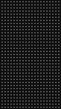 Grafik Tasarım için Siyah Arkaplanda Beyaz Noktalar Deseni. Minimalist Sanat, Basit Noktalar, Soyut Doku, Siyah ve Beyaz Kontrast, Tek Krom Tasarım Elementi. Dikey çekim.