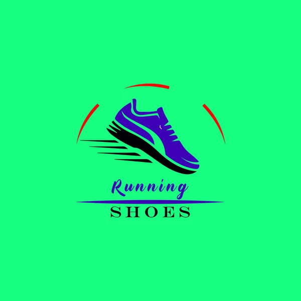 Çalışan Ayakkabılar Vektör Logo Şablonu Tasarımı — Stok Vektör