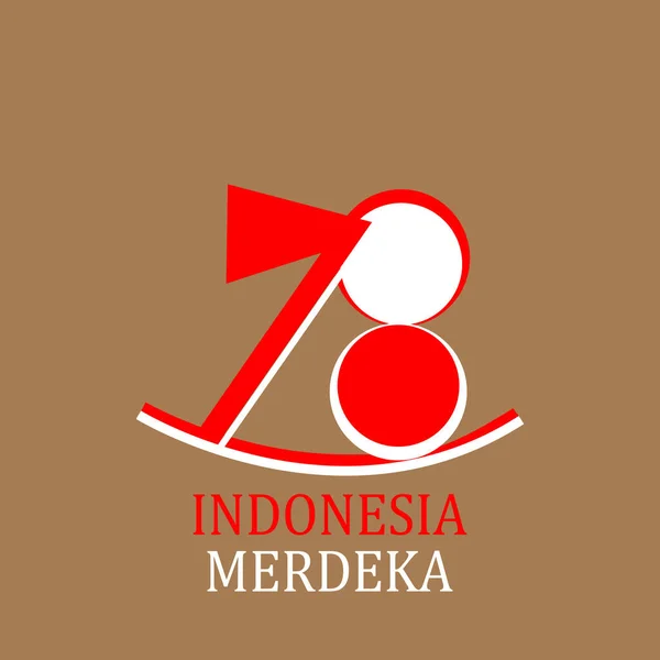 Indonésia Independência Dia Celebração Vetor Design — Vetor de Stock