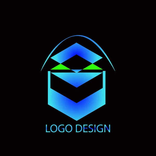 Vektör Logosu Tasarımı Çapraz Şekilli Bir Kalbin Soyut Görüntüsü — Stok Vektör