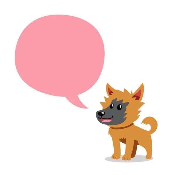 Zeichentrickfigur Hund Mit Sprechblase Für Design — Stockvektor