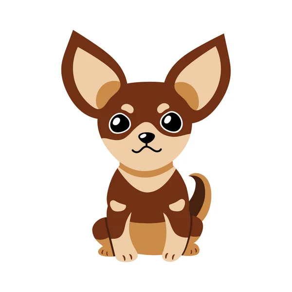 Vettore Personaggio Dei Cartoni Animati Cane Chihuahua Design — Vettoriale Stock