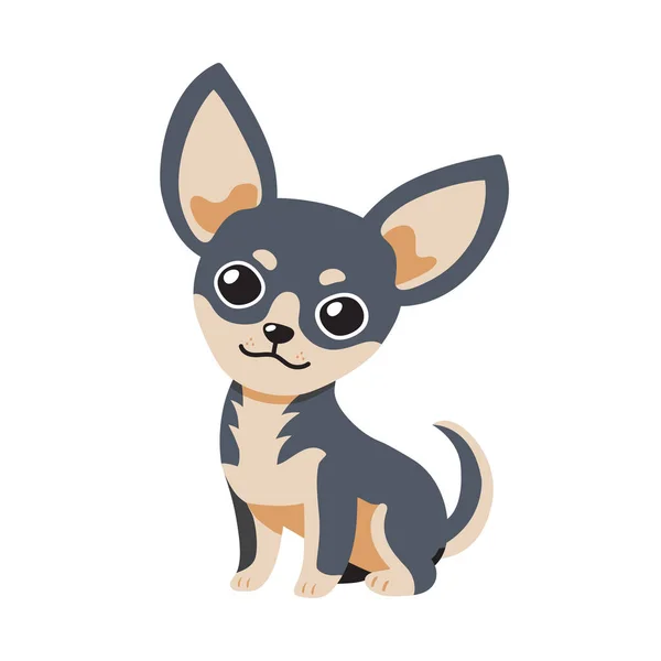Vector Rajzfilm Aranyos Karakter Chihuahua Kutya Tervezés — Stock Vector