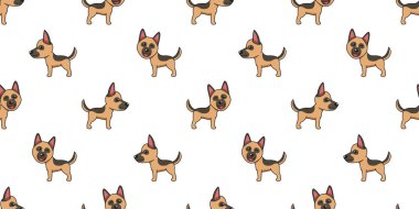 Alman çoban köpeği tasarımı için vektör karikatürü..