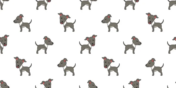 Вектор Мультфільм Грейхаунд Собака Безшовний Візерунок Фон Дизайну — стоковий вектор