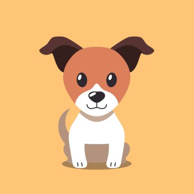 Çizgi film sevimli Jack Russell Terrier tasarım köpeği.