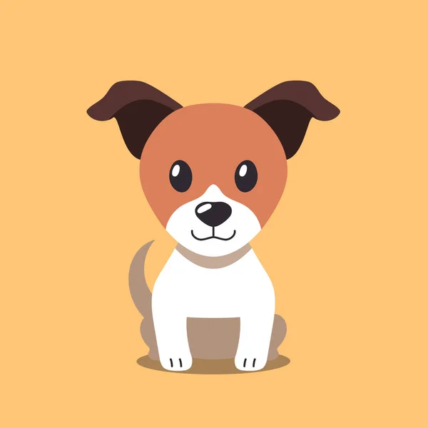 Dibujos Animados Lindo Gato Russell Terrier Perro Para Diseño — Vector de stock