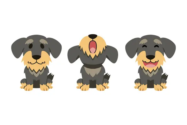 Conjunto Personagem Desenho Animado Vetorial Cão Bonito Para Design Vetores De Stock Royalty-Free