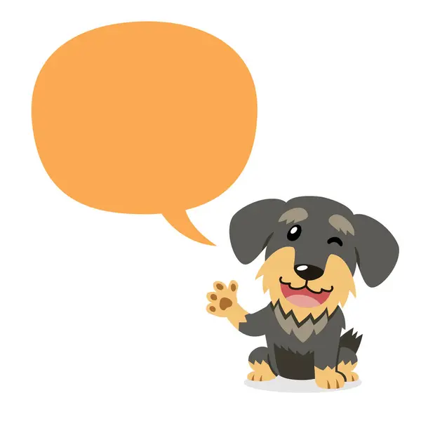 Διάνυσμα Χαρακτήρα Κινουμένων Σχεδίων Χαριτωμένο Σκυλί Φούσκα Ομιλία Για Σχεδιασμό Royalty Free Εικονογραφήσεις Αρχείου