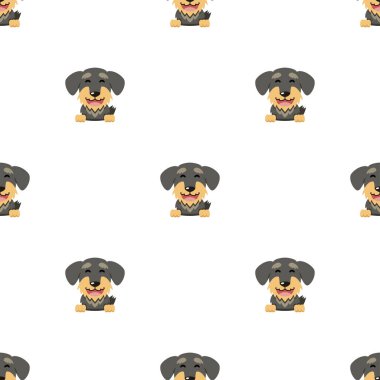 Tasarım için vektör çizgi film karakteri şirin köpek pürüzsüz desen arkaplanı.