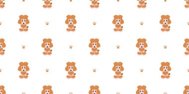 Çizgi film karakteri şirin kaniş köpeği tasarım için kusursuz desen arkaplanı.