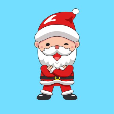 Çizgi film karakteri Noel Baba tasarım için.