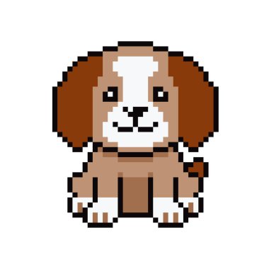 Tasarım için geçmişe dönük sevimli köpek vektörü.