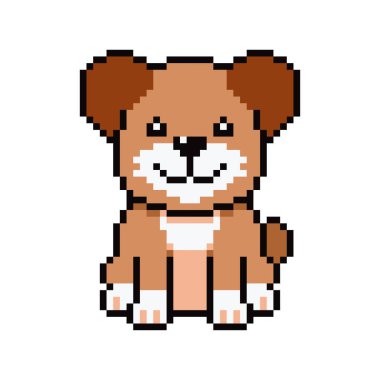 Tasarım için geçmişe dönük sanat köpek vektörü.