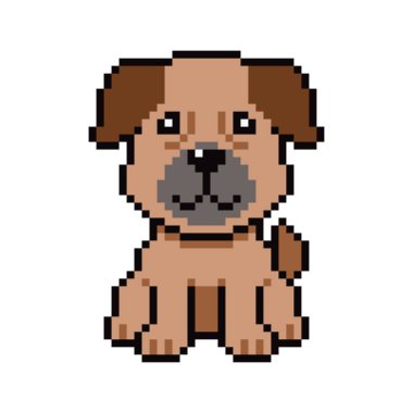 Tasarım için geçmişe dönük sevimli kahverengi köpek vektörü.