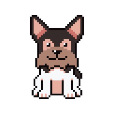 Tasarım için geçmişe dönük sanat köpek vektörü.