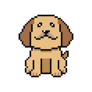 Piksel sanat labrador Retro tasarım için köpek vektörü.
