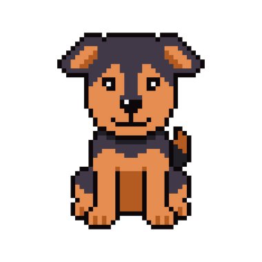 Tasarım için geçmişe dönük sanat köpek vektörü.