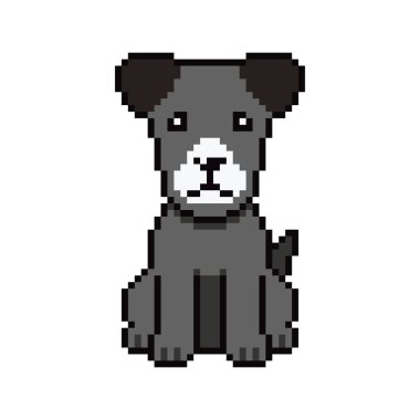 Tasarım için geçmişe dönük resim siyah köpek vektörü.