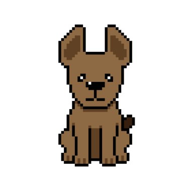 Tasarım için geçmişe dönük sevimli kahverengi köpek vektörü.