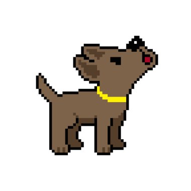 Tasarım için geçmişe dönük sanat köpek vektörü.