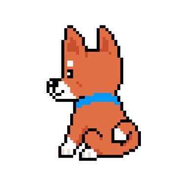 Tasarım için piksel sanatı basenji köpek vektörü.
