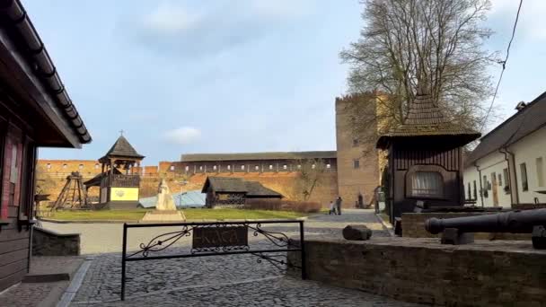 Lutsk Ukraine Avril 2023 Panorama Cour Château Lubart — Video