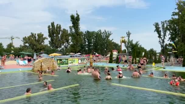 Koson Zakarpatsko Ukrajina Srpna 2023 Rekreační Komplex Kosino Termální Voda — Stock video