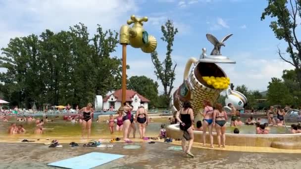 Koson Transcarpathia Ukraine August 2023 Recreational Complex Kosino Thermal Water — Stock Video