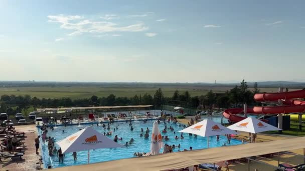 Użgorod Zakarpacie Ukraina Sierpnia 2023 Kompleks Rekreacyjny Zolota Góra Woda — Wideo stockowe