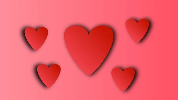 사랑과 행복을 발렌타인 데이에 완벽한 방사선 모양의 — 스톡 사진