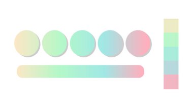 Soyut gradyan arkaplan sarı, nane rengi, Tiffany mavisi, sıcak pembe renk paleti. Gradyan bulanık dizaynlı soyut çizim. Bulanık renkli soyut arkaplan. Renkli gradyan