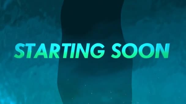 Livestream Gaming Vanaf Binnenkort Scherm Twitch Water Waves Loop Animatie — Stockvideo