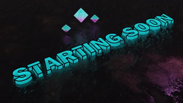 Live Gaming Starting Soon Screen Fly Sci Loop — стоковое видео