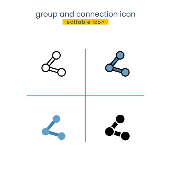 stock vector group and connection icon