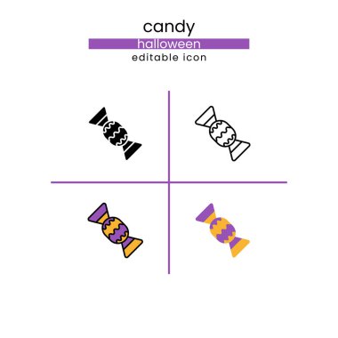 Şeker cadılar bayramı, korku ve korkunç ikon