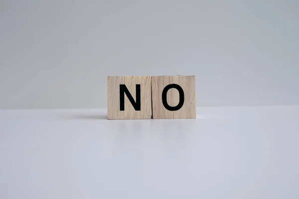 stock image Wooden blocks form the text 